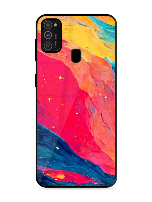 Starry Night Glossy Metal Phone Cover for Samsung Galaxy M21 (2021)