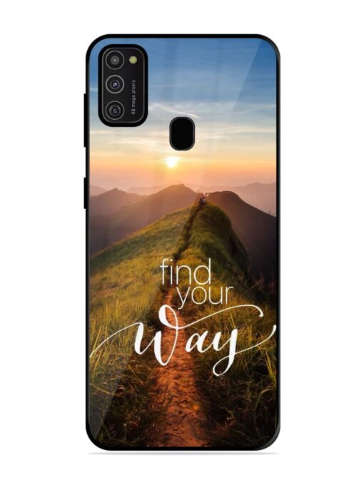 Find Your Way Glossy Metal Phone Cover for Samsung Galaxy M21 (2021)