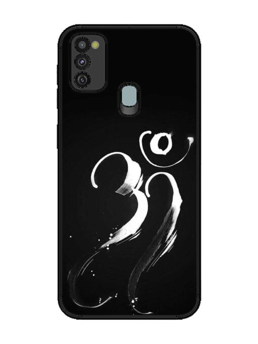 Om Logo Glossy Metal Phone Cover for Samsung Galaxy M21 (4G)