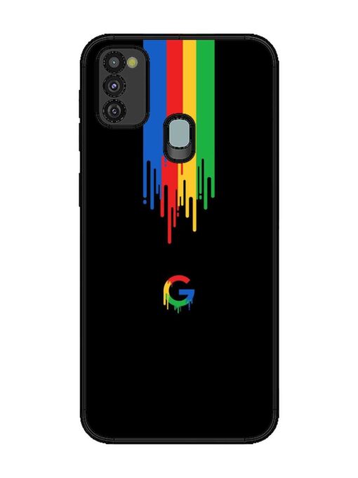 Google Logo Glossy Metal Phone Cover for Samsung Galaxy M21 (4G)