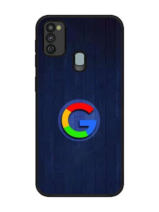 Google Logo Printed Glossy Metal TPU Phone Cover for Samsung Galaxy M21 (4G)