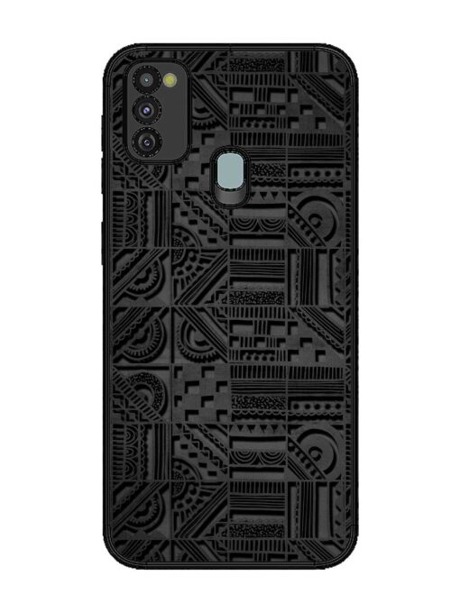 Seamless Pattern Glossy Metal Phone Cover for Samsung Galaxy M21 (4G)