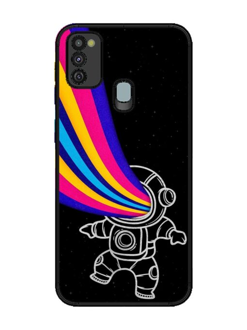 Astronaut Glossy Metal TPU Phone Cover for Samsung Galaxy M21 (4G)