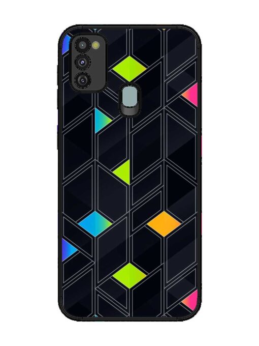 Abstract Mosaic Seamless Glossy Metal Phone Cover for Samsung Galaxy M21 (4G)