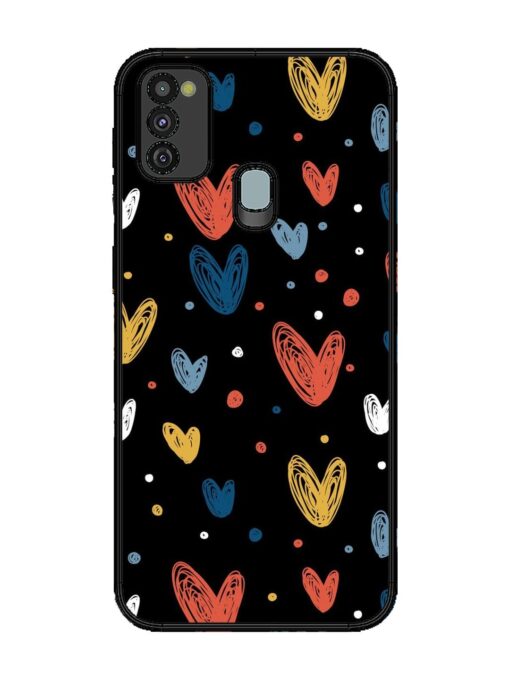 Happy Valentines Day Glossy Metal TPU Phone Cover for Samsung Galaxy M21 (4G)