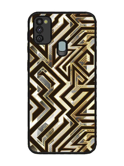 Technology Geometric Seamless Glossy Metal Phone Cover for Samsung Galaxy M21 (4G)