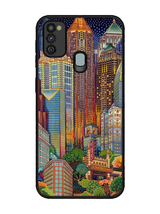 Cityscapes Art Glossy Metal Phone Cover for Samsung Galaxy M21 (4G)