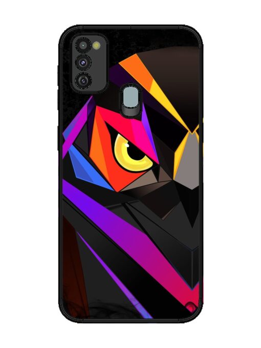 Wpap Owl Glossy Metal Phone Cover for Samsung Galaxy M21 (4G)