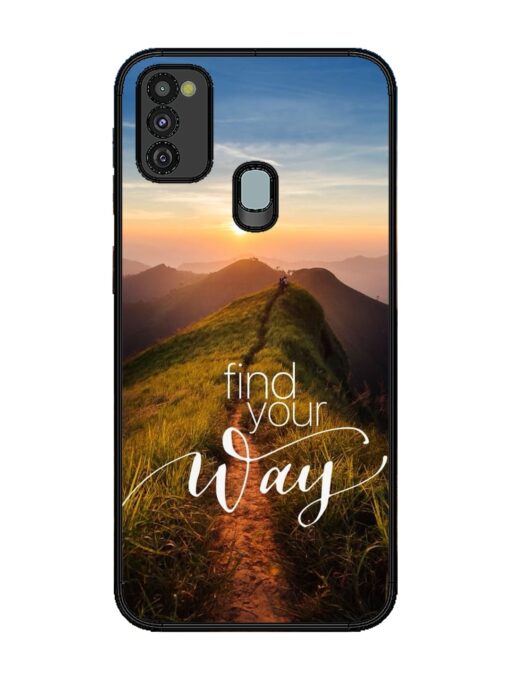 Find Your Way Glossy Metal Phone Cover for Samsung Galaxy M21 (4G)