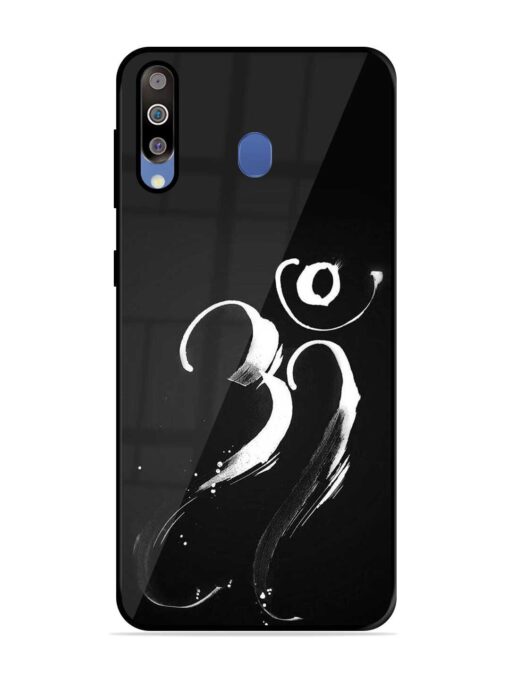 Om Logo Glossy Metal Phone Cover for Samsung Galaxy M30 Zapvi