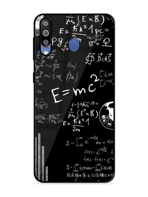 E=Mc2 Mass?Energy Equivalence Glossy Metal Phone Cover for Samsung Galaxy M30