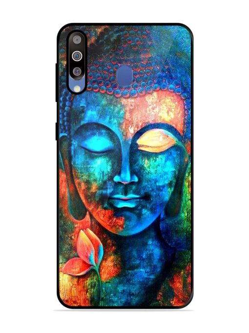 Buddha Painting Glossy Metal Phone Cover for Samsung Galaxy M30