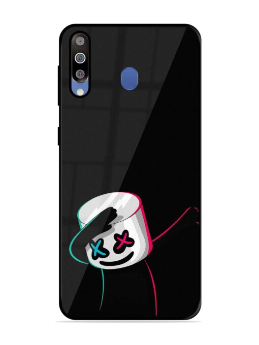 Black Marshmallow Glossy Metal Phone Cover for Samsung Galaxy M30 Zapvi