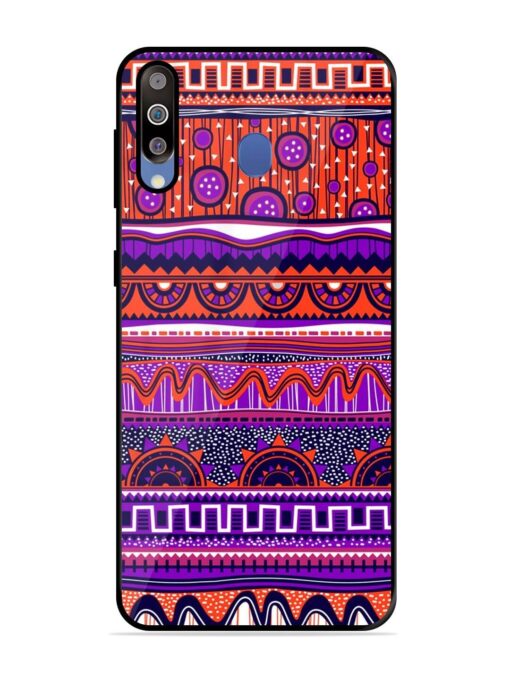 Ethnic Seamless Pattern Glossy Metal TPU Phone Cover for Samsung Galaxy M30 Zapvi