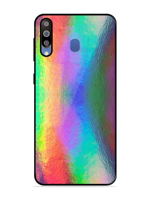 Colorful Holographic Background Glossy Metal TPU Phone Cover for Samsung Galaxy M30 Zapvi