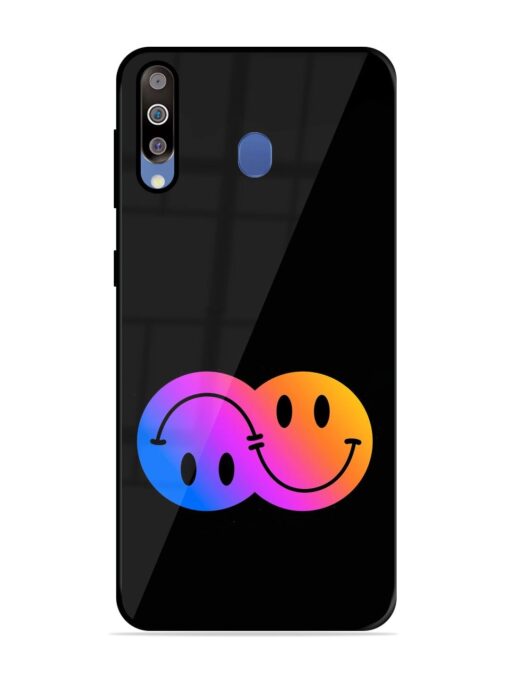 Gradient Smile Art Glossy Metal TPU Phone Cover for Samsung Galaxy M30 Zapvi