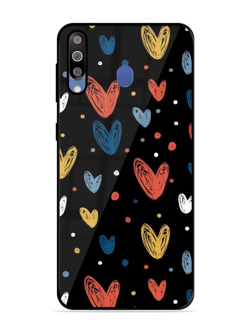 Happy Valentines Day Glossy Metal TPU Phone Cover for Samsung Galaxy M30 Zapvi