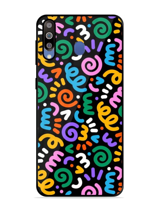 Colorful Seamless Vector Glossy Metal Phone Cover for Samsung Galaxy M30