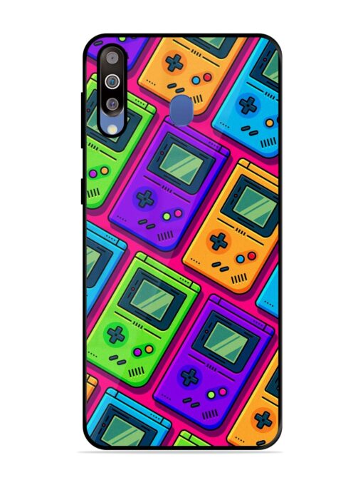 Game Seamless Pattern Glossy Metal Phone Cover for Samsung Galaxy M30 Zapvi