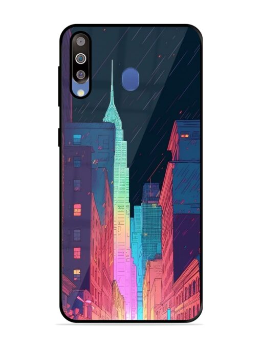 Minimal City Art Glossy Metal Phone Cover for Samsung Galaxy M30 Zapvi