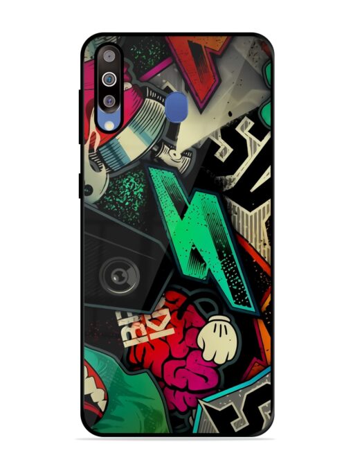 Graffiti Art Glossy Metal Phone Cover for Samsung Galaxy M30 Zapvi