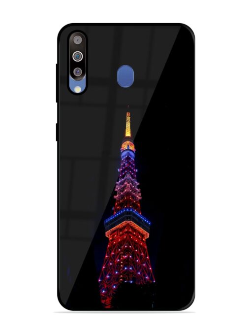 Eiffel Tower Night View Glossy Metal Phone Cover for Samsung Galaxy M30