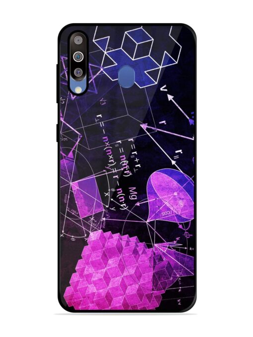 Math Physics Formula Art Glossy Metal Phone Cover for Samsung Galaxy M30