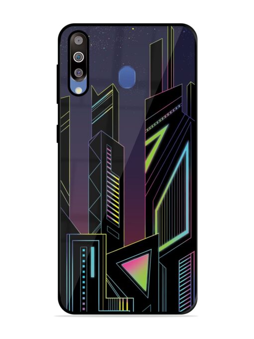 Neon Dreamscape Glossy Metal Phone Cover for Samsung Galaxy M30 Zapvi