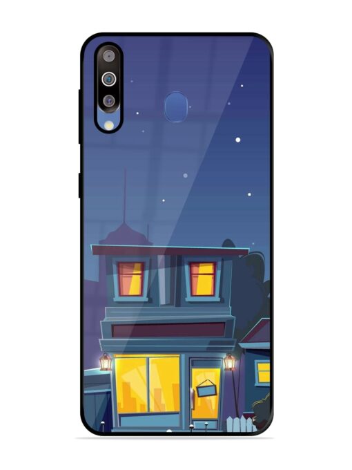 Vector Night House Glossy Metal Phone Cover for Samsung Galaxy M30 Zapvi