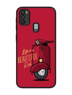 Life Is Beautiful Rides Glossy Metal Phone Cover for Samsung Galaxy M30S