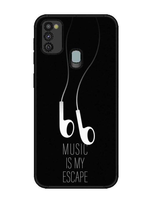 Music Is My Escape Glossy Metal Phone Cover for Samsung Galaxy M30S Zapvi