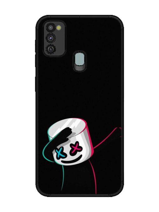 Black Marshmallow Glossy Metal Phone Cover for Samsung Galaxy M30S