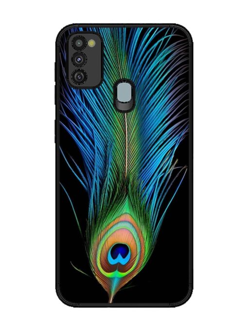 Peacock Feather Glossy Metal TPU Phone Cover for Samsung Galaxy M30S Zapvi