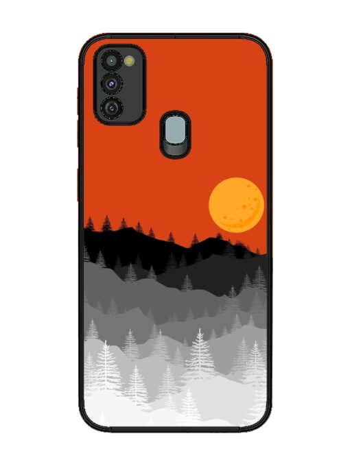 Mountain Lofi Sun Glossy Metal Phone Cover for Samsung Galaxy M30S