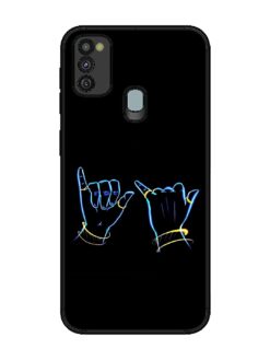 Symbolic Krishna Flute Glossy Metal Phone Cover for Samsung Galaxy M30S