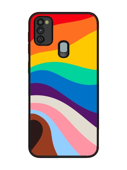 Minimal Pride Art Glossy Metal Phone Cover for Samsung Galaxy M30S Zapvi