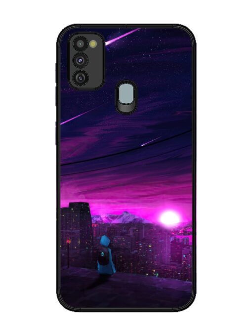 Empty Attempt Glossy Metal Phone Cover for Samsung Galaxy M30S