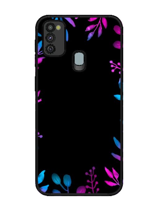 Flower Pattern Watercolor Glossy Metal Phone Cover for Samsung Galaxy M30S Zapvi