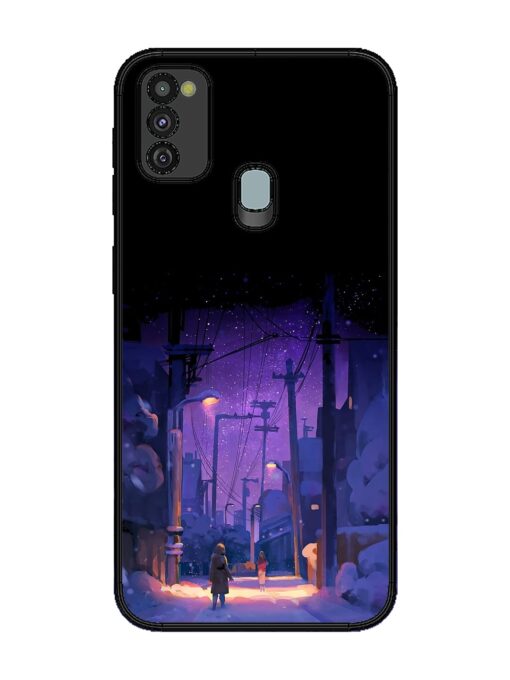 Winter Anime Art Glossy Metal Phone Cover for Samsung Galaxy M30S Zapvi