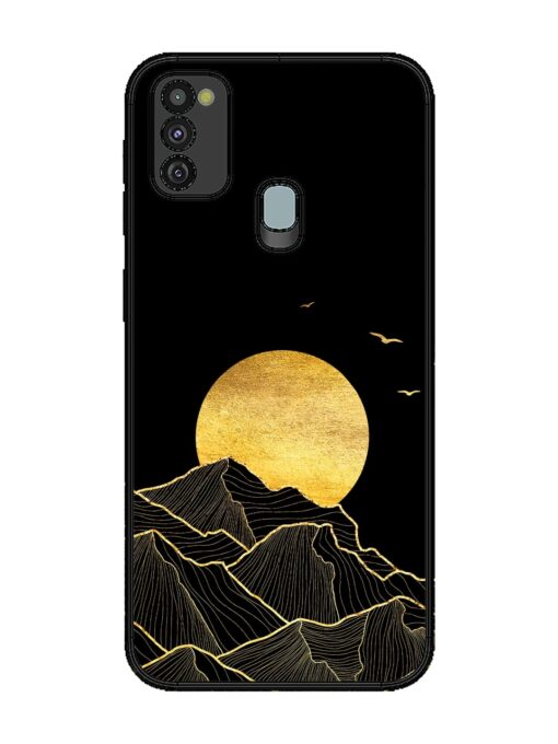 Golden Sunrise Glossy Metal Phone Cover for Samsung Galaxy M30S Zapvi