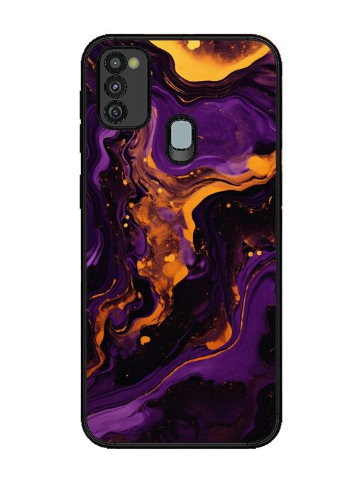 Painting Of A Purple Glossy Metal Phone Cover for Samsung Galaxy M30S