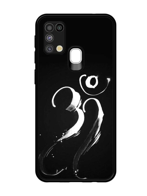 Om Logo Glossy Metal Phone Cover for Samsung Galaxy M31 Zapvi