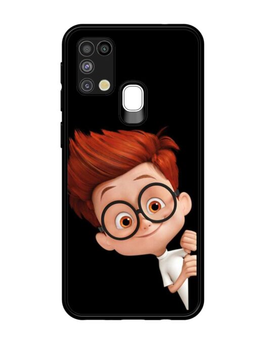 Smart Boy Cartoon Glossy Metal Phone Cover for Samsung Galaxy M31 Zapvi