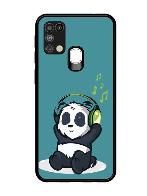 Music Panda Glossy Metal Phone Cover for Samsung Galaxy M31 Zapvi