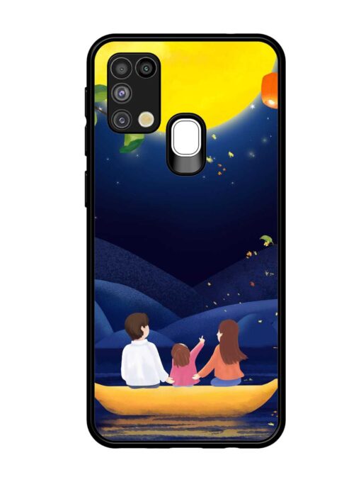 Happy Family And Beautiful View Glossy Metal Phone Cover for Samsung Galaxy M31 Zapvi