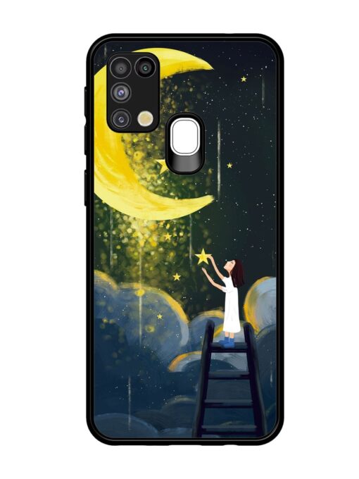 Moonlight Healing Night Illustration Glossy Metal TPU Phone Cover for Samsung Galaxy M31 Zapvi