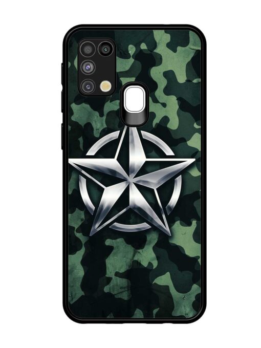 Indian Army Star Design Glossy Metal Phone Cover for Samsung Galaxy M31 Zapvi