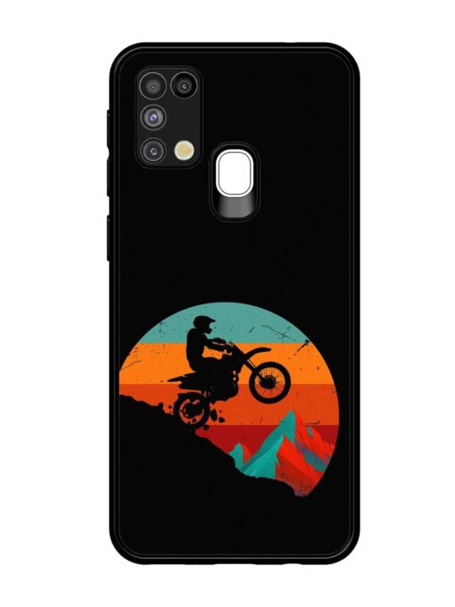 Mountain Bike Glossy Metal Phone Cover for Samsung Galaxy M31