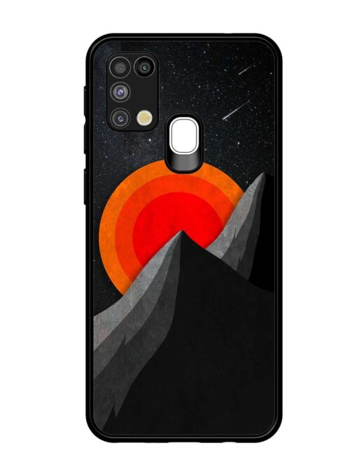 Black Mountain Glossy Metal Phone Cover for Samsung Galaxy M31 Zapvi