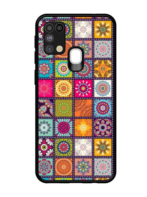 Seamless Pattern Vintage Glossy Metal Phone Cover for Samsung Galaxy M31 Zapvi